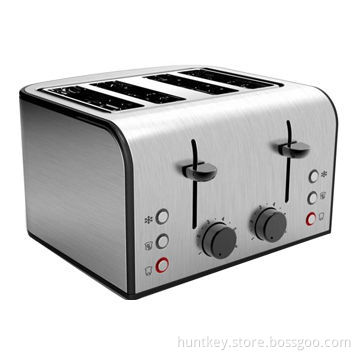 Huntkey toaster, 4 slice stainless steel toaster, 38mm wide slots